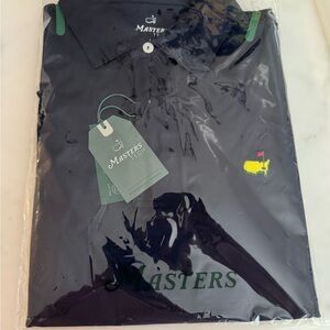 Masters Men’s Polo Shirt - Navy with Yellow Embroidered Logo